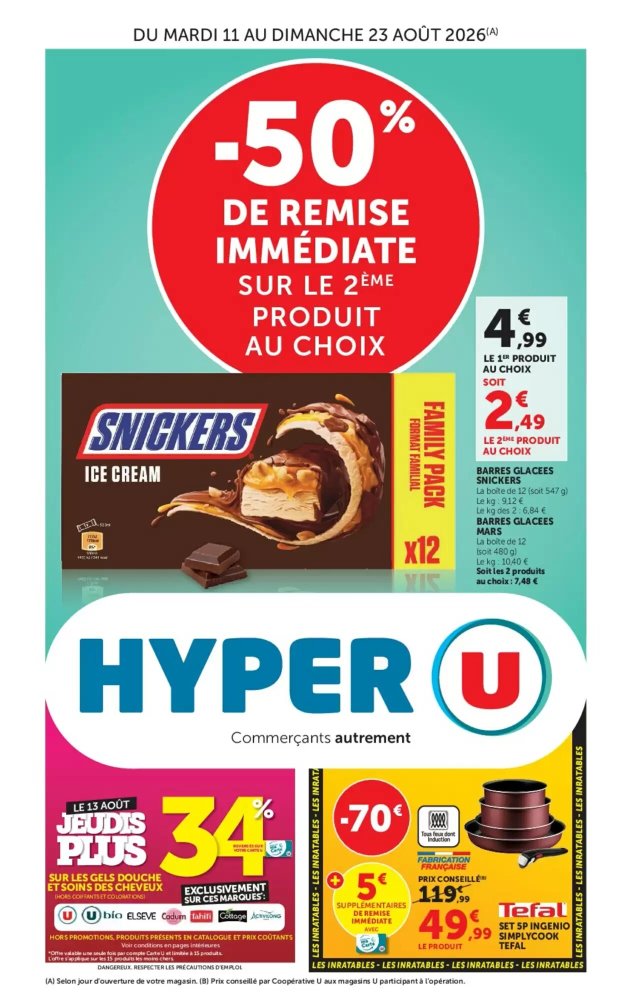 Prospectus promotionnel Hyper U valable à partir du 11/08/2026 - Page 1.
