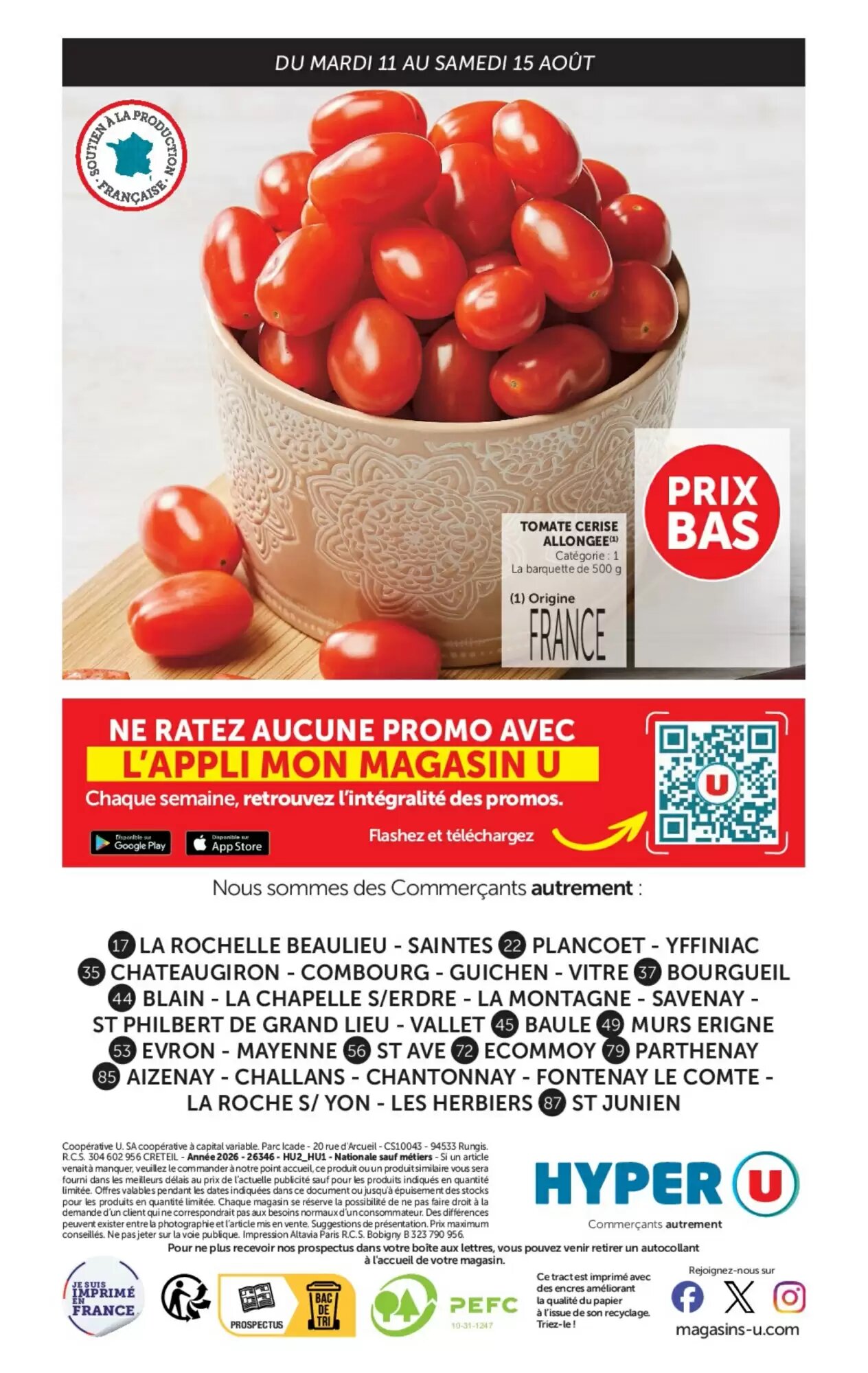Prospectus promotionnel Hyper U valable à partir du 11/08/2026 - Page 28.