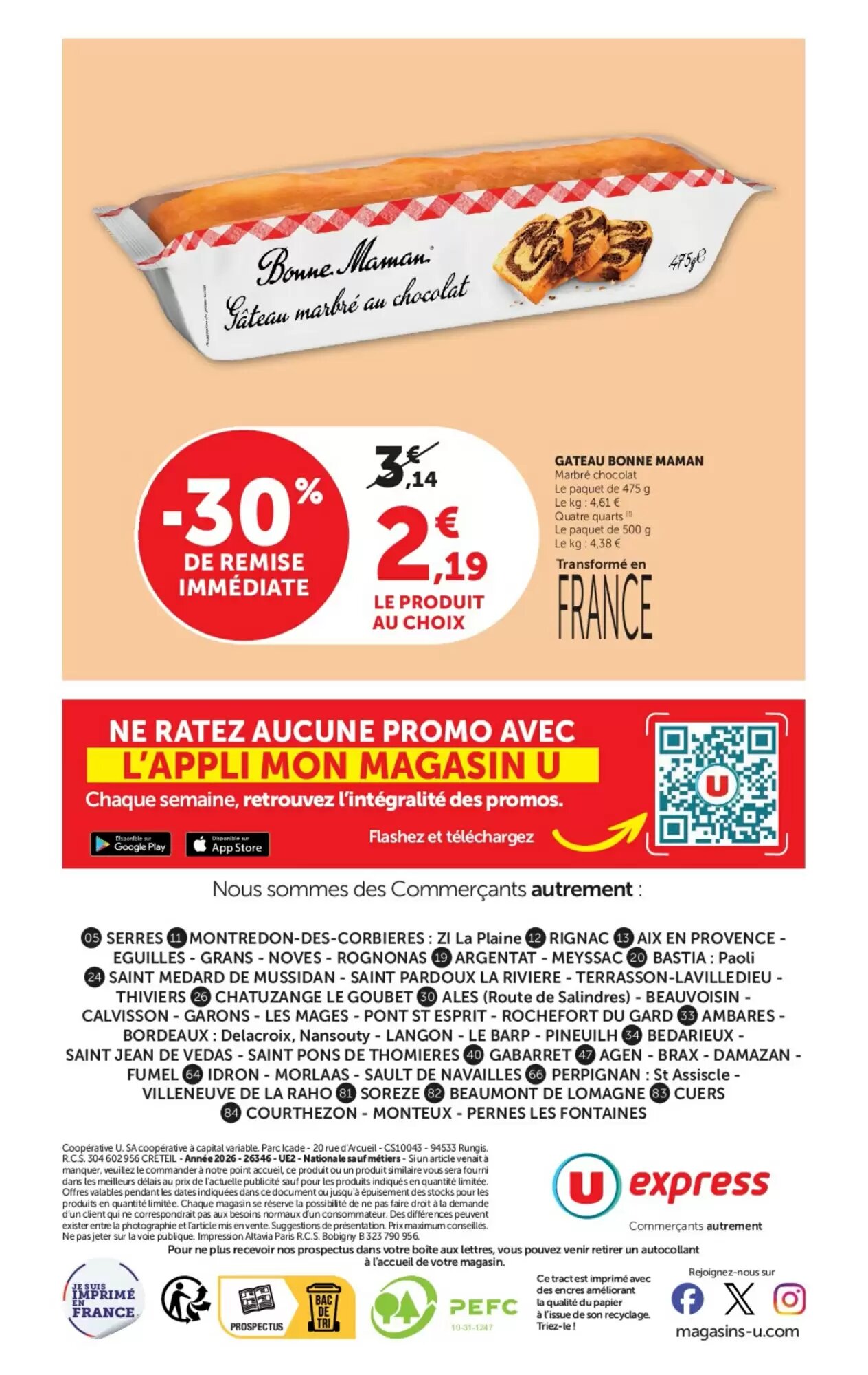 Prospectus promotionnel U Express valable à partir du 11/08/2026 - Page 14.