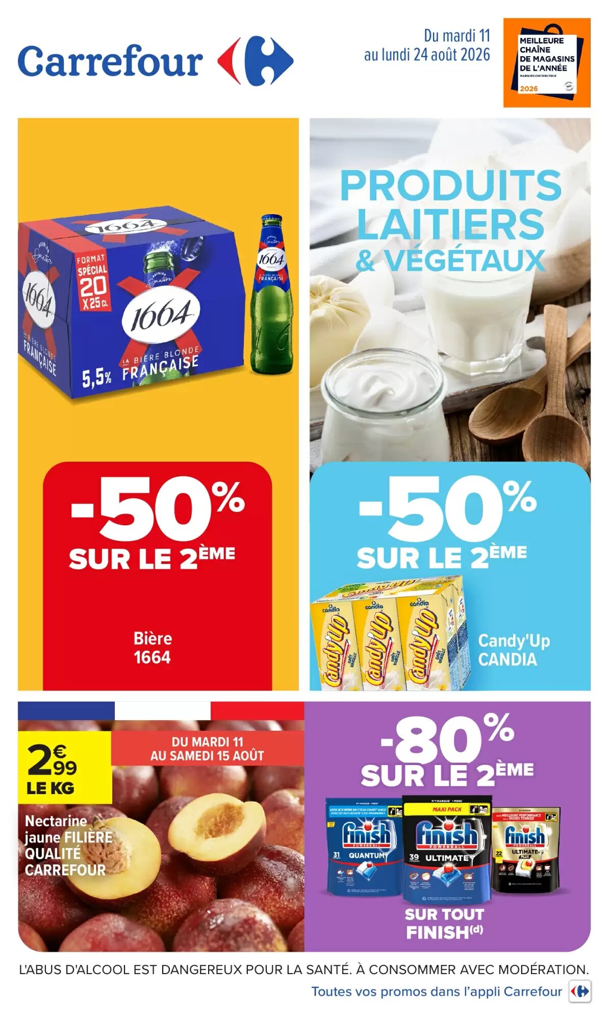 Prospectus promotionnel Carrefour valable à partir du 11/08/2026 - Page 1.