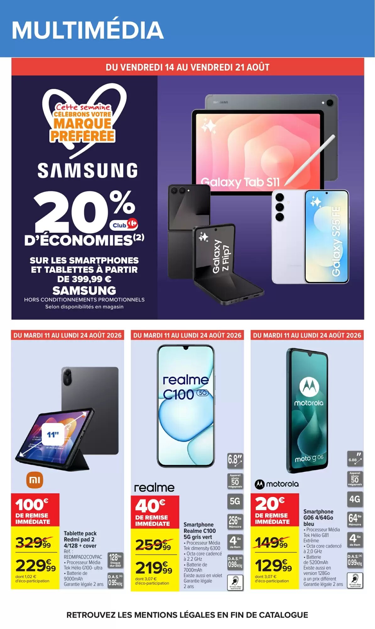 Prospectus promotionnel Carrefour valable à partir du 11/08/2026 - Page 60.