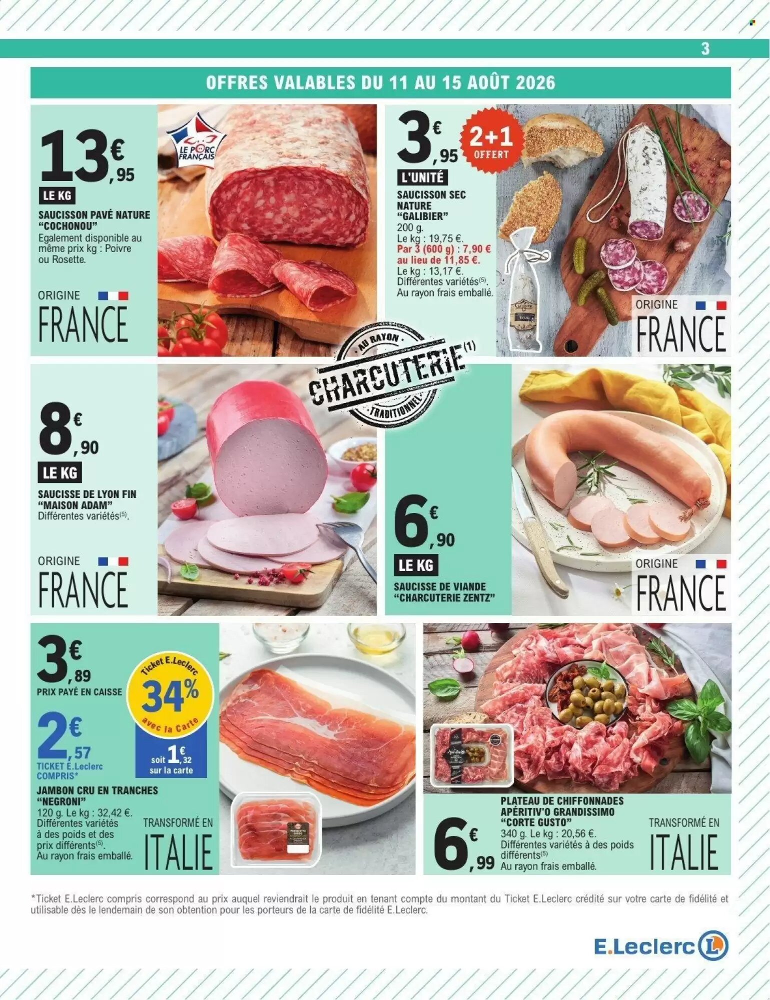 Prospectus promotionnel E.Leclerc valable à partir du 11/08/2026 - Page 3.