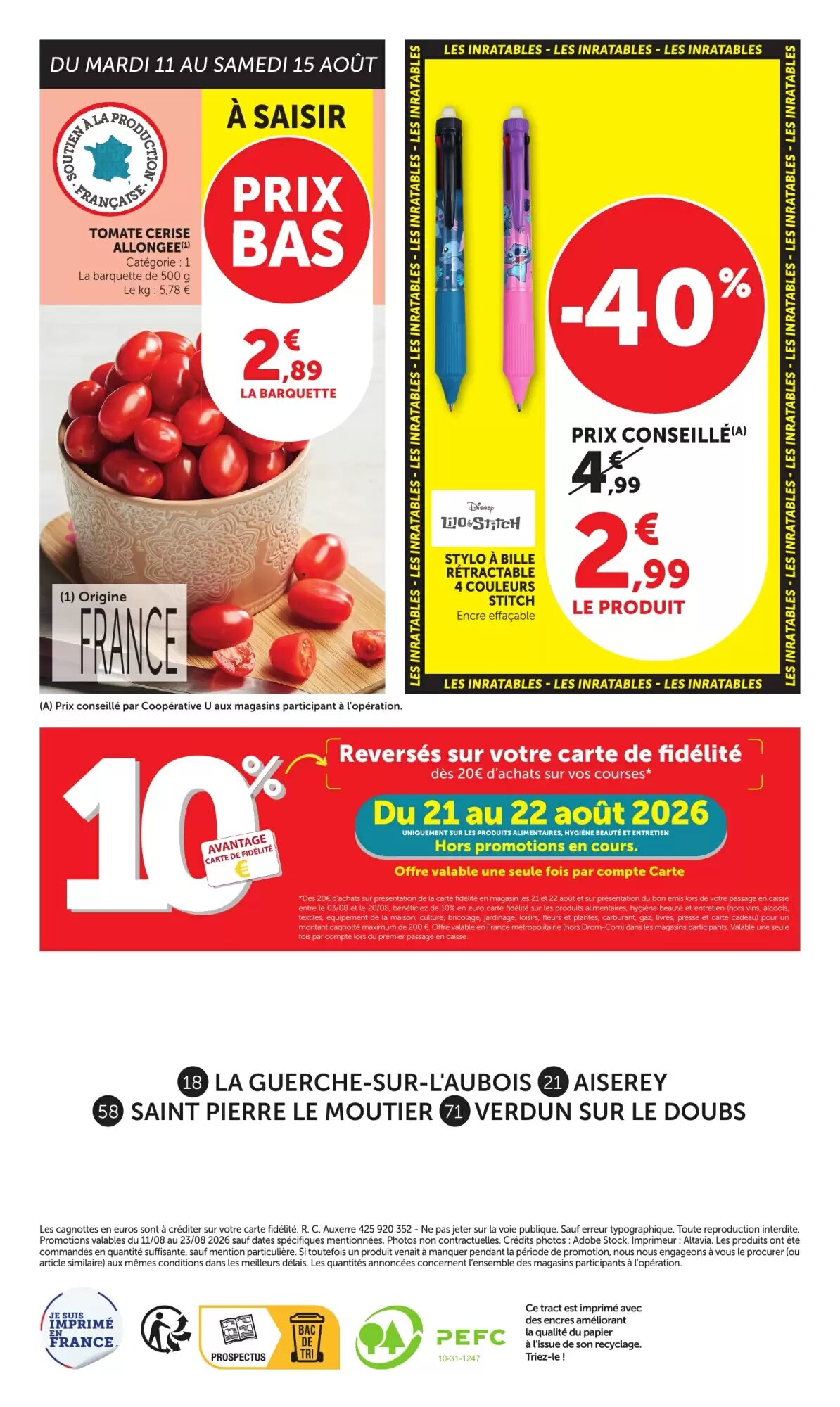 Prospectus promotionnel Bi1 valable à partir du 11/08/2026 - Page 19.