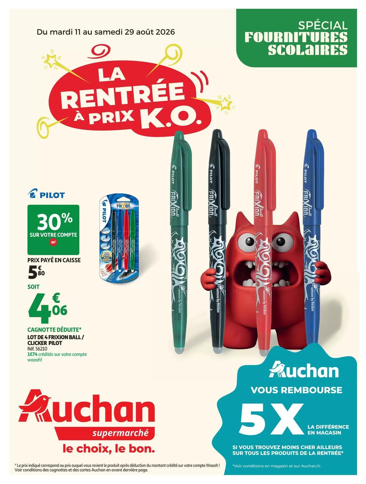 Prospectus promotionnel Auchan valable à partir du 11/08/2026 - Page 1.