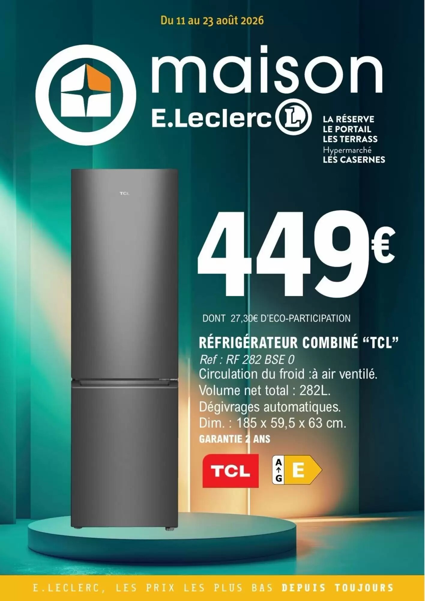 Prospectus promotionnel E.Leclerc valable à partir du 11/08/2026 - Page 1.