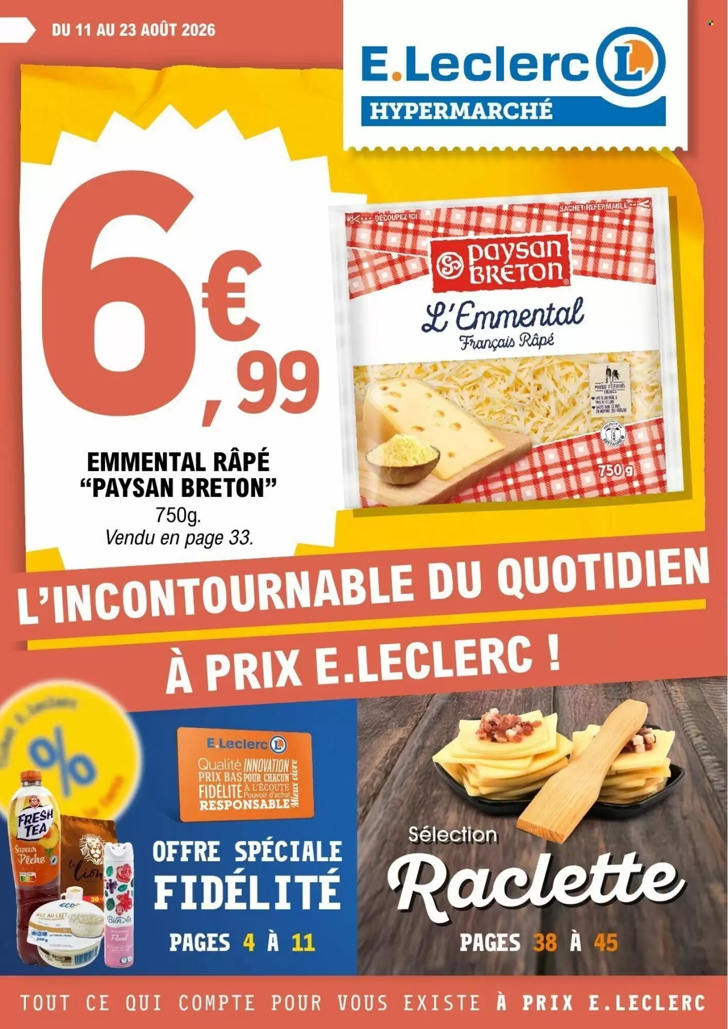 Prospectus promotionnel E.Leclerc valable à partir du 11/08/2026 - Page 1.