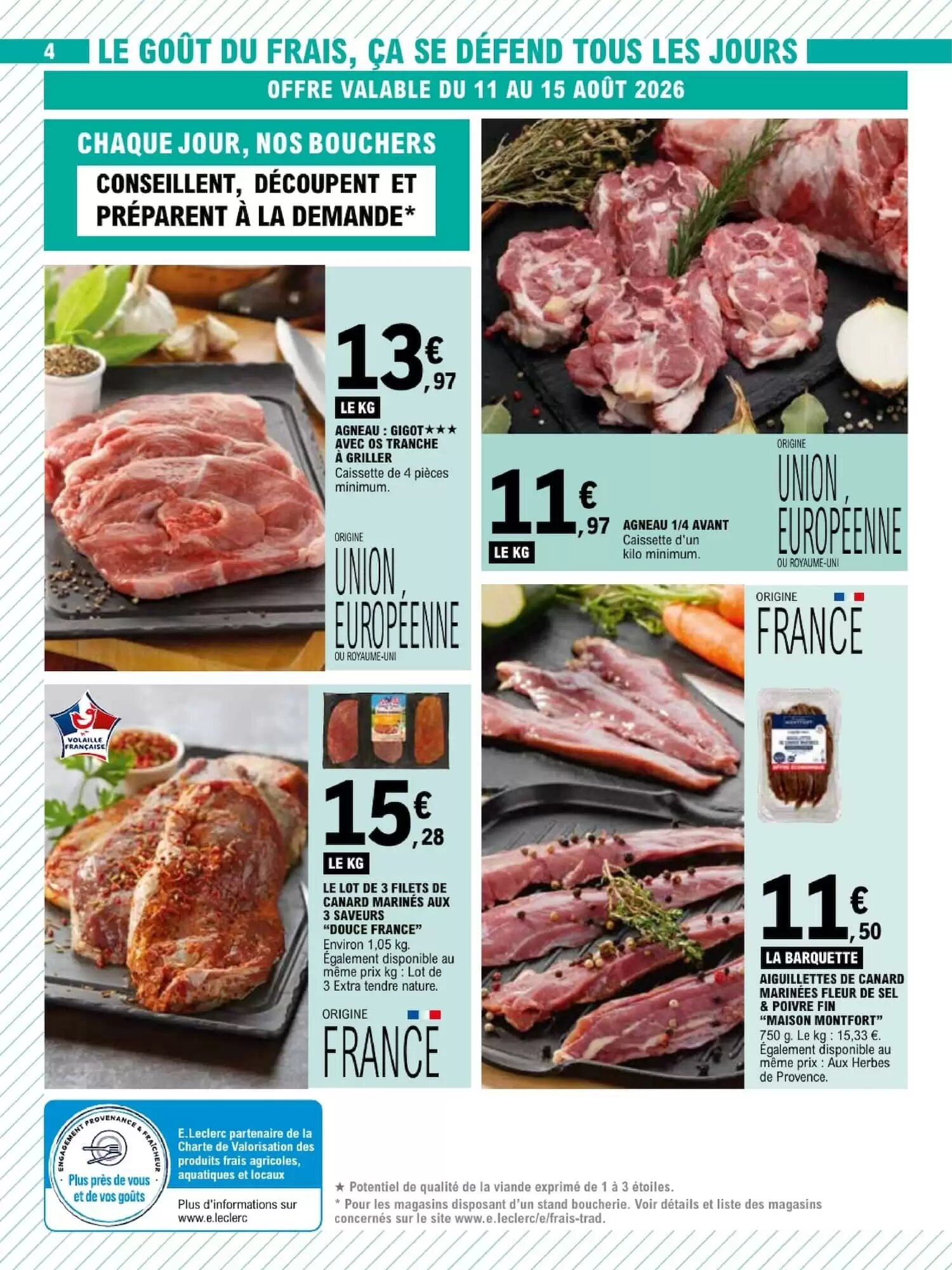 Prospectus promotionnel E.Leclerc valable à partir du 11/08/2026 - Page 4.