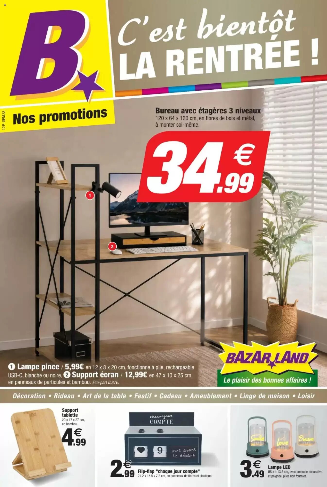 Prospectus promotionnel Bazarland valable à partir du 12/08/2026 - Page 1.