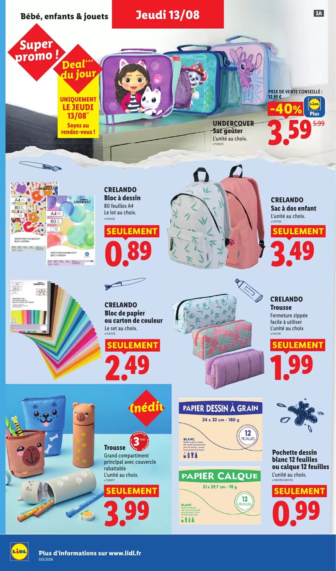 Prospectus promotionnel Lidl valable à partir du 13/08/2026 - Page 40.