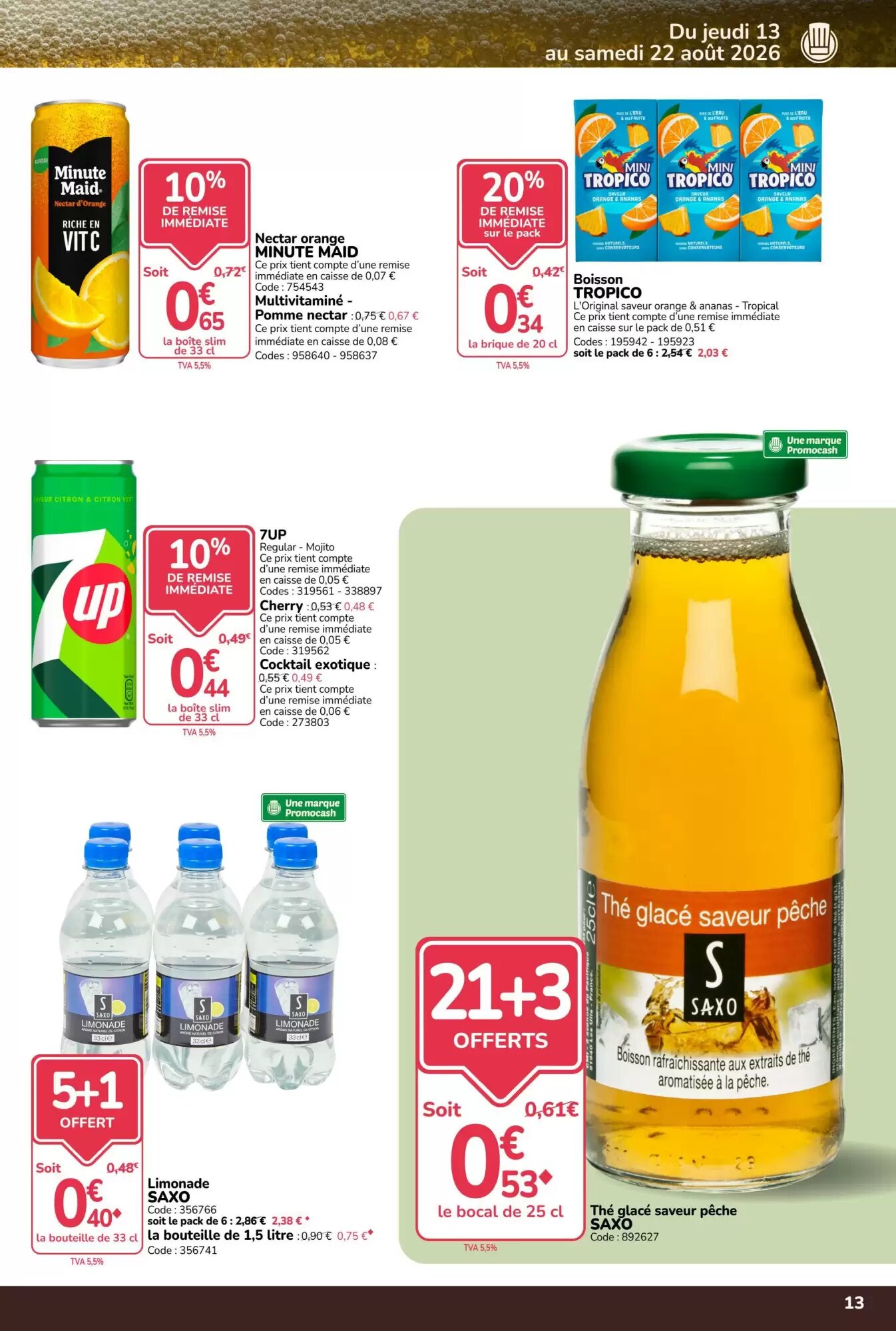 Prospectus promotionnel Promocash valable à partir du 13/08/2026 - Page 13.
