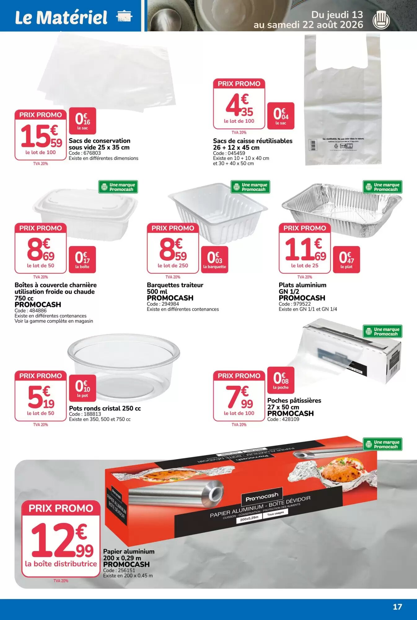 Prospectus promotionnel Promocash valable à partir du 13/08/2026 - Page 17.