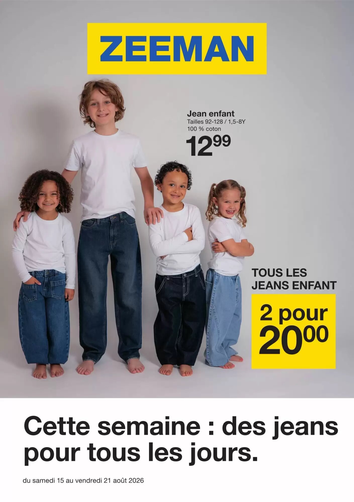 Prospectus promotionnel Zeeman valable à partir du 15/08/2026 - Page 1.