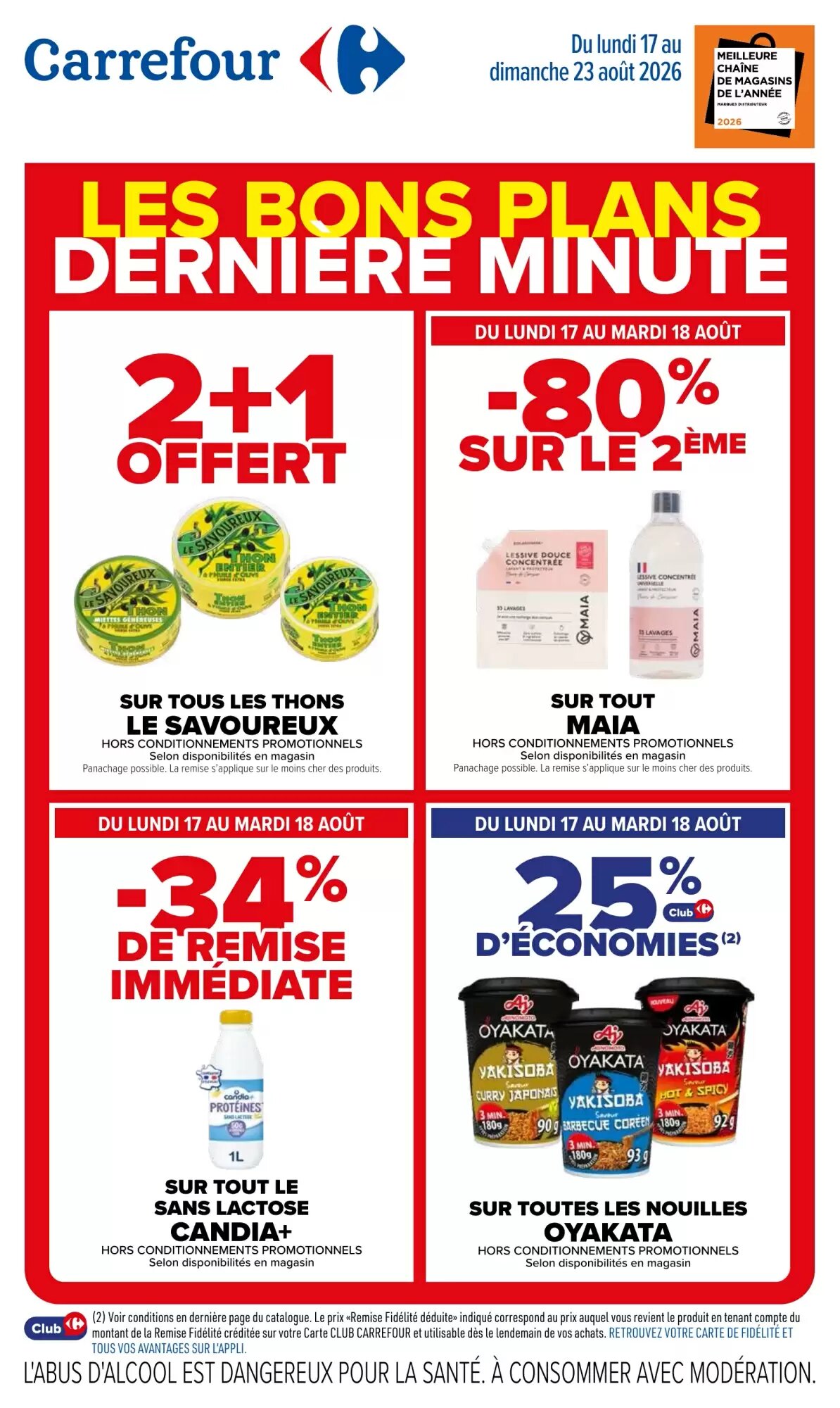 Prospectus promotionnel Carrefour valable à partir du 17/08/2026 - Page 1.