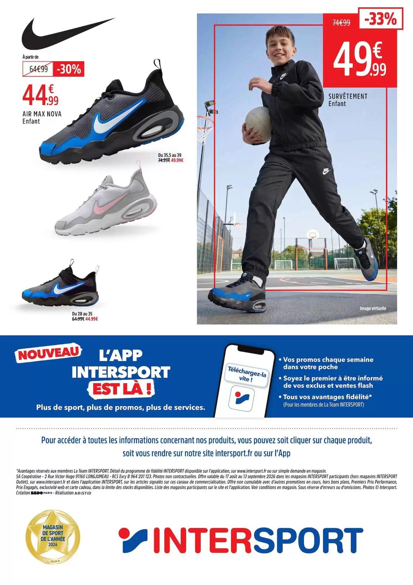 Prospectus promotionnel Intersport valable à partir du 17/08/2026 - Page 28.