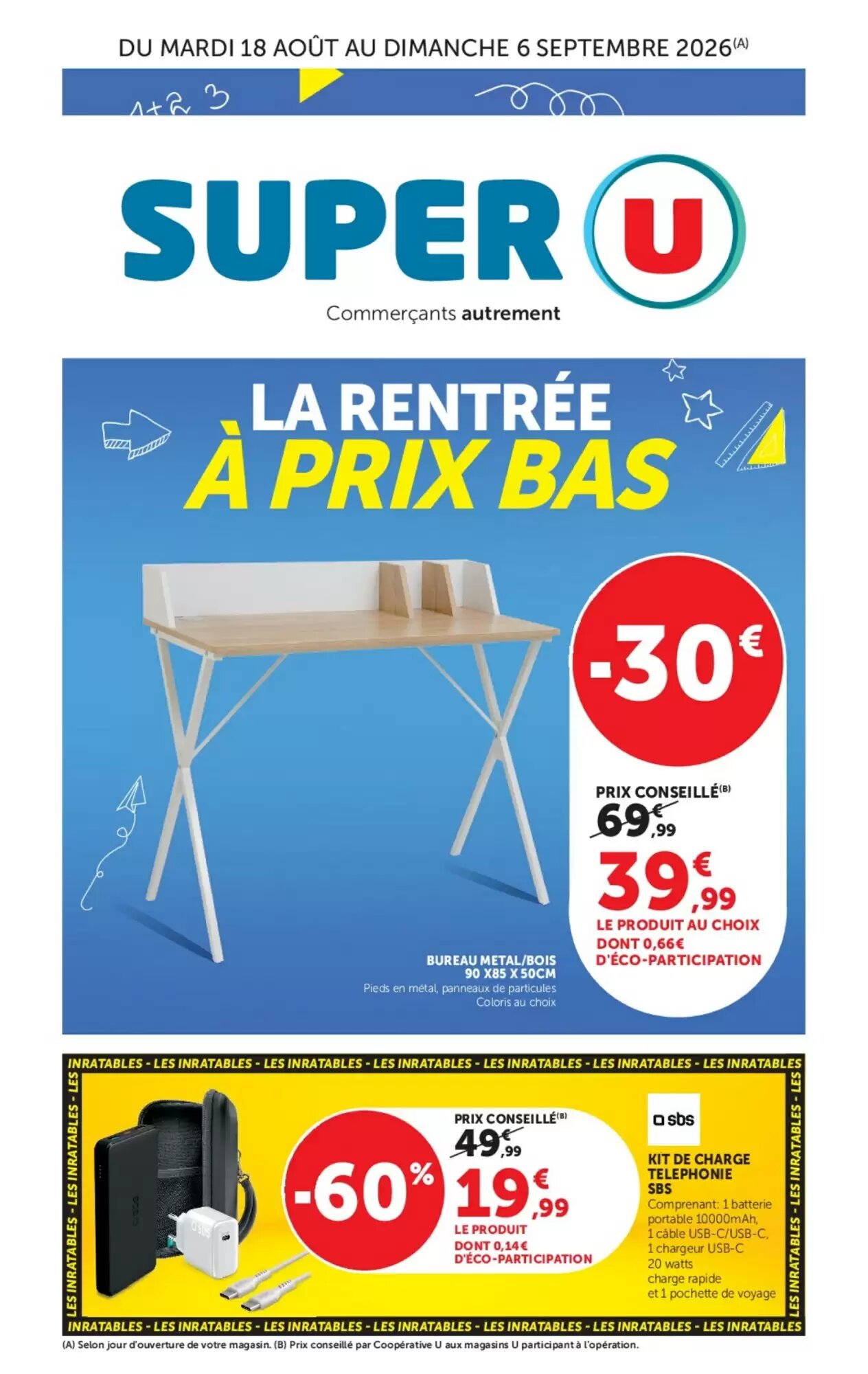 Prospectus promotionnel Super U valable à partir du 18/08/2026 - Page 1.