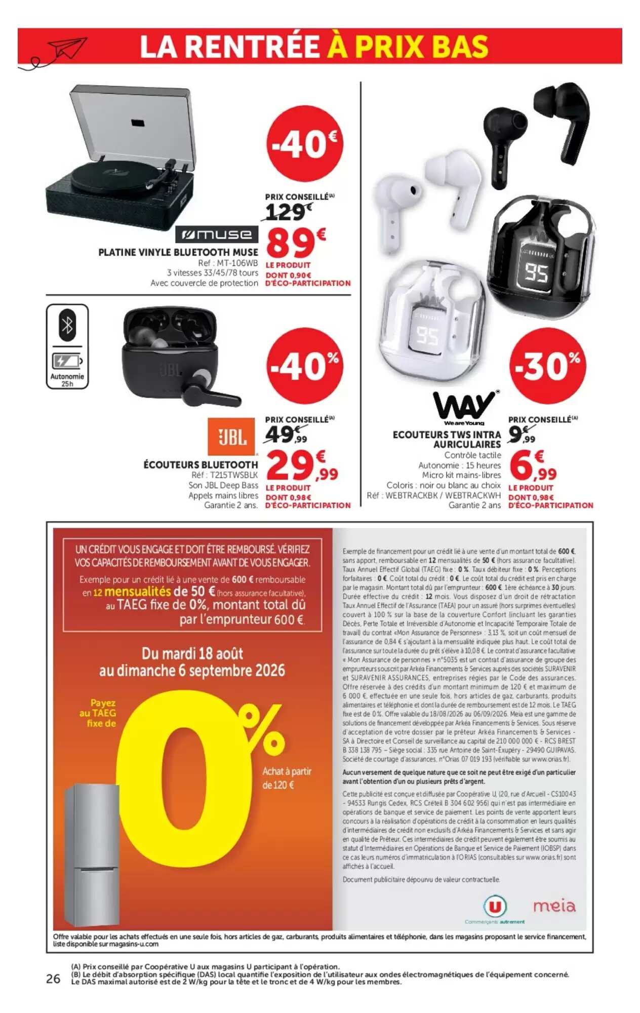 Prospectus promotionnel Super U valable à partir du 18/08/2026 - Page 26.