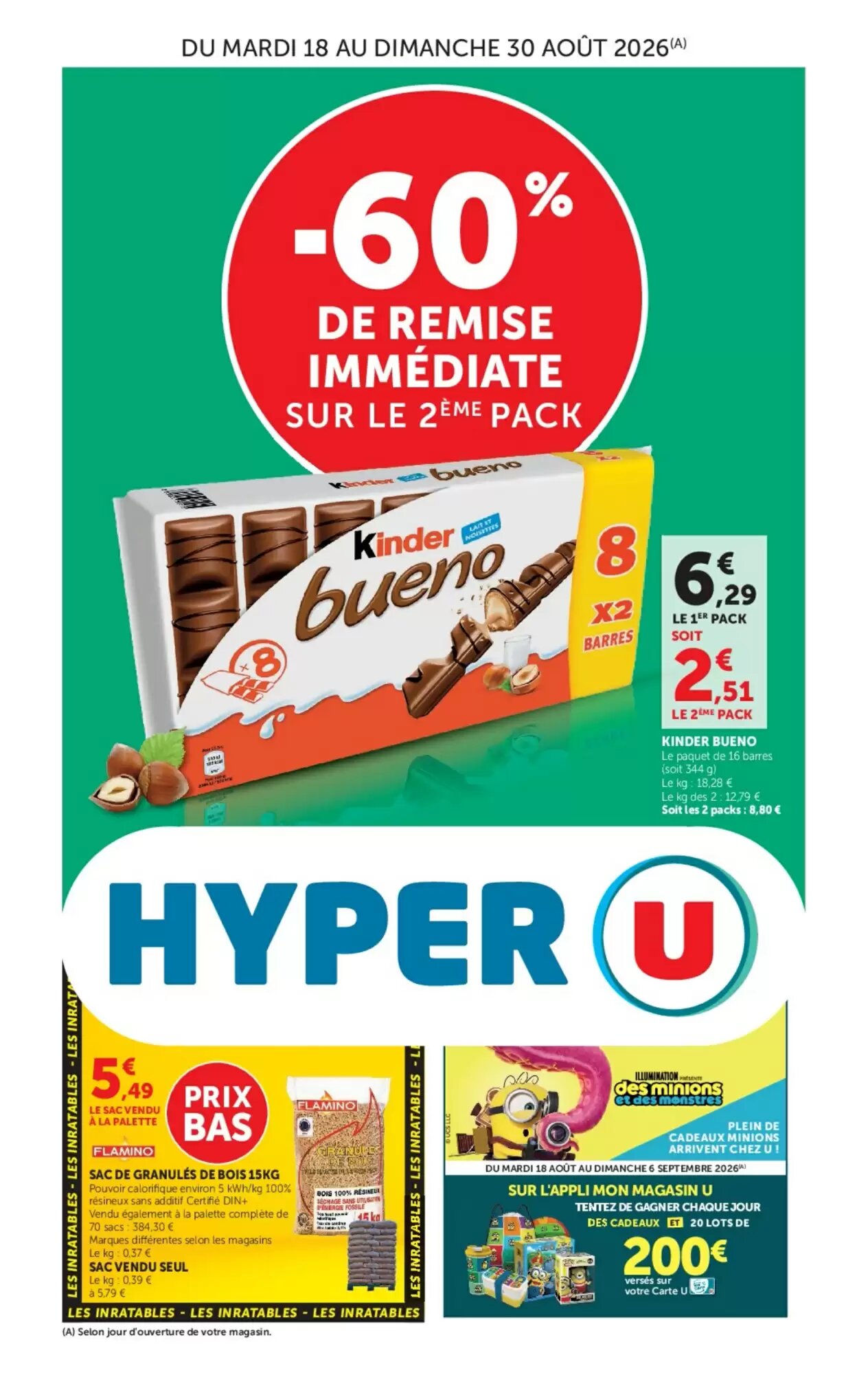 Prospectus promotionnel Hyper U valable à partir du 18/08/2026 - Page 1.