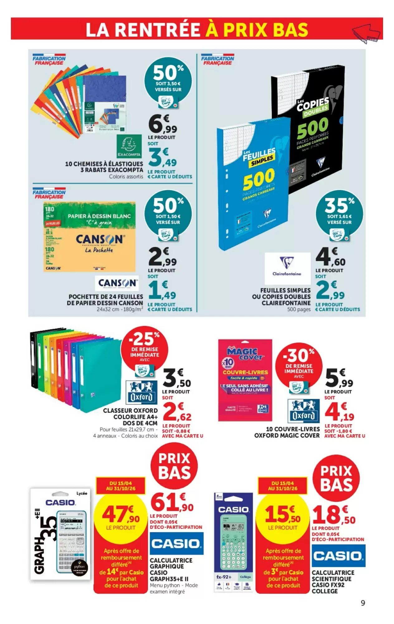 Prospectus promotionnel Hyper U valable à partir du 18/08/2026 - Page 9.