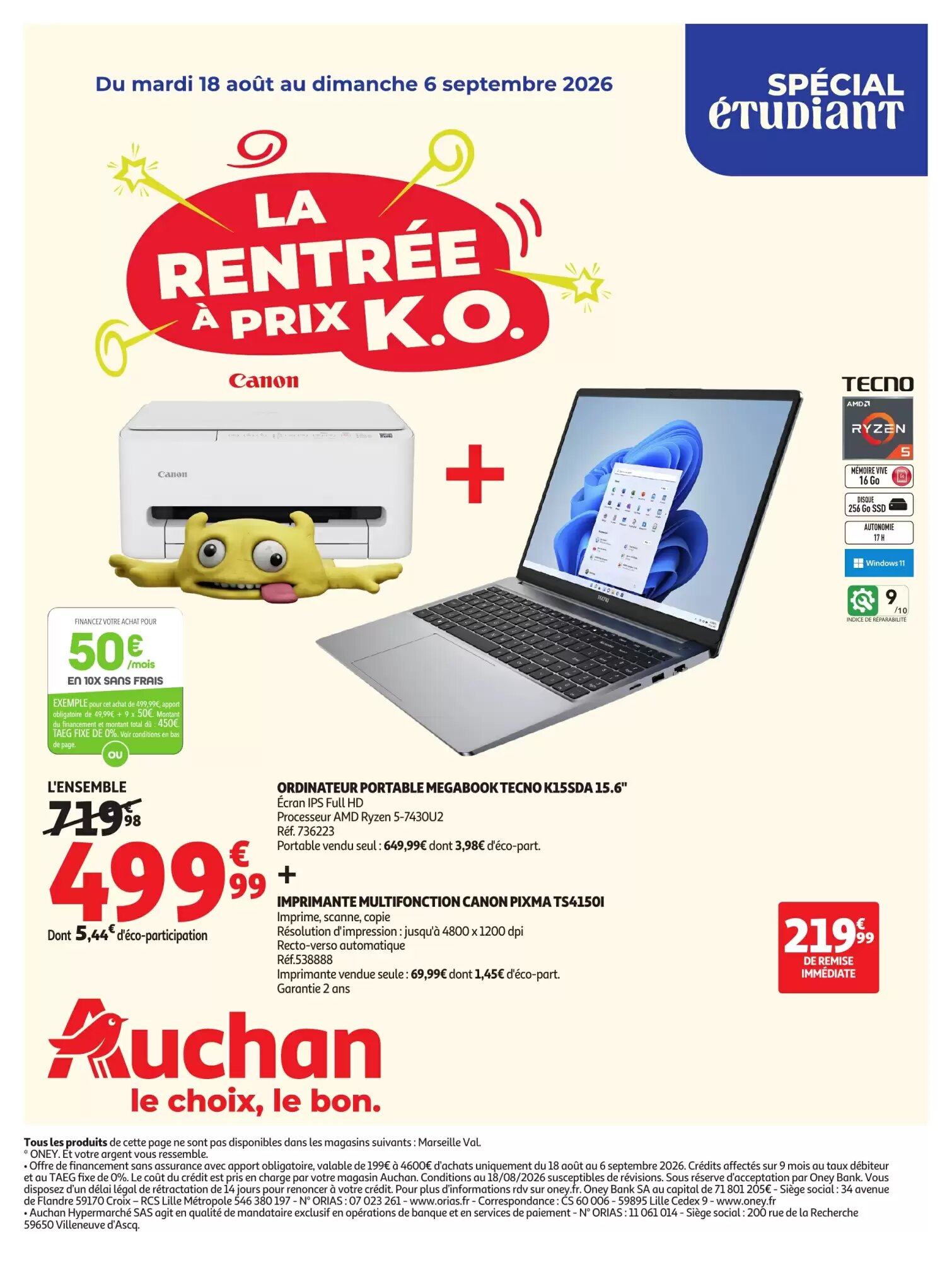 Prospectus promotionnel Auchan valable à partir du 18/08/2026 - Page 1.