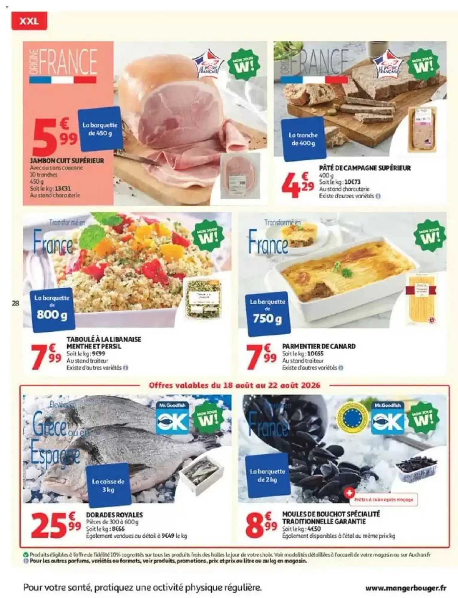 Prospectus promotionnel Auchan valable à partir du 18/08/2026 - Page 28.