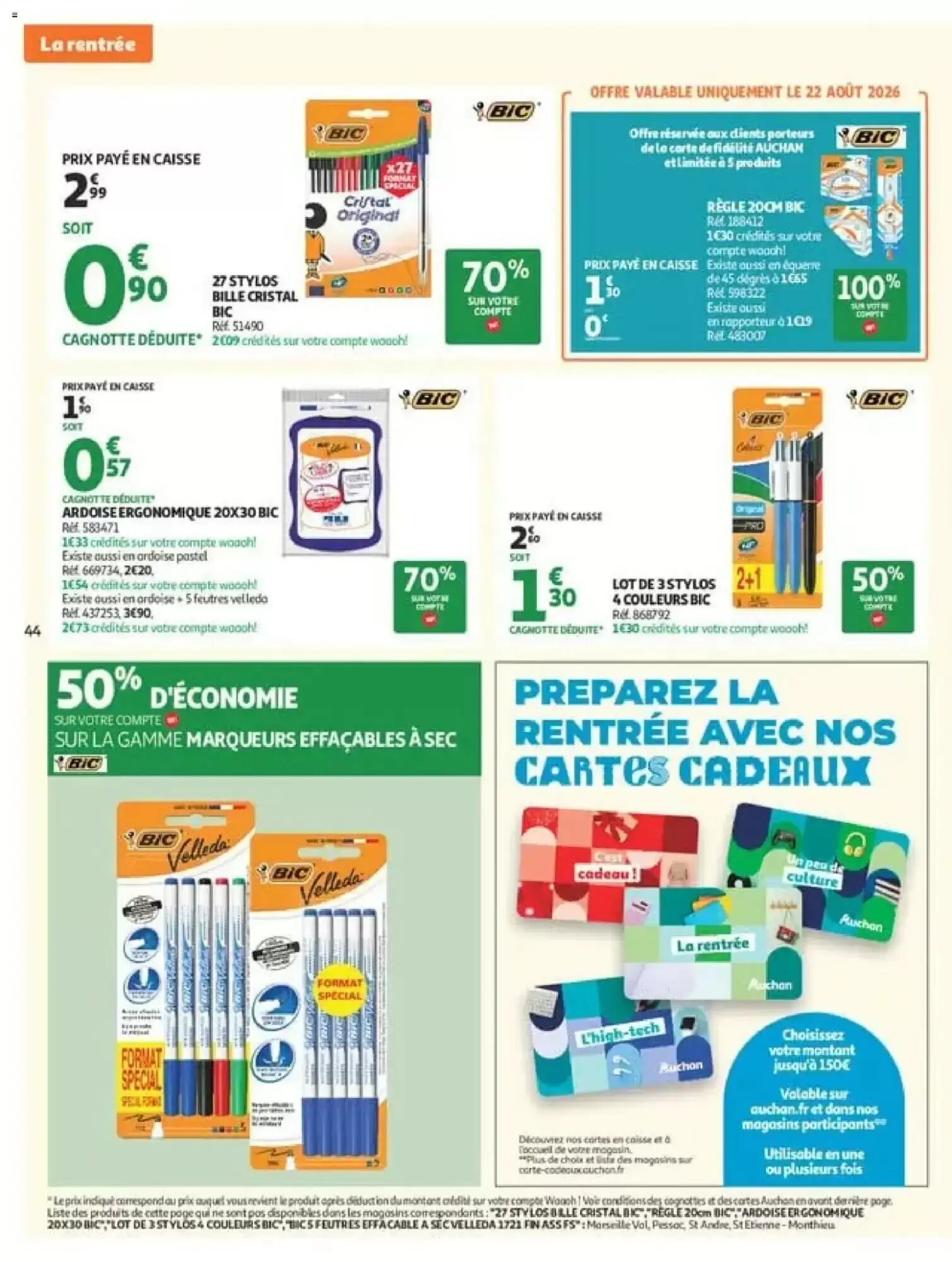 Prospectus promotionnel Auchan valable à partir du 18/08/2026 - Page 44.