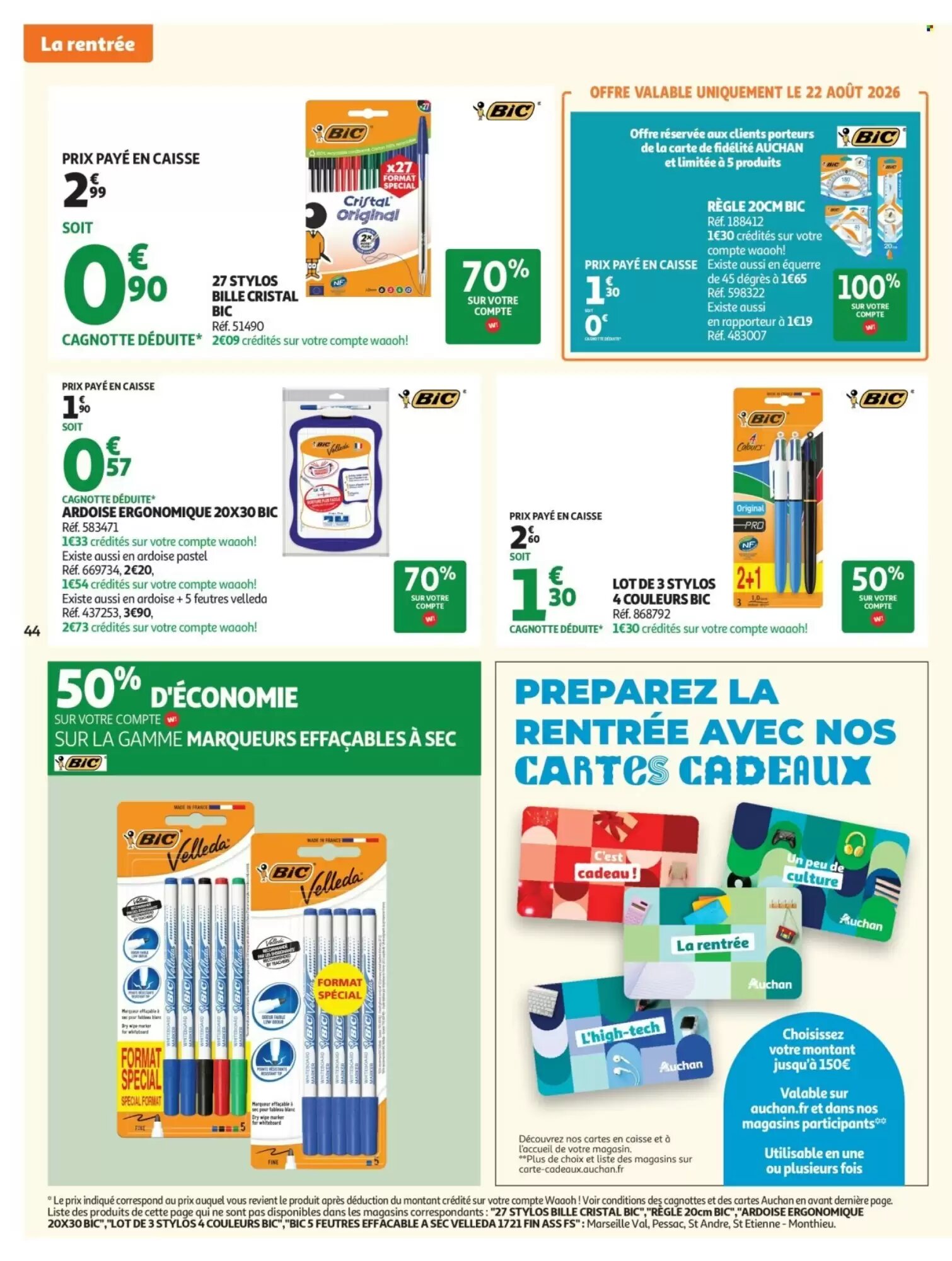 Prospectus promotionnel Auchan valable à partir du 18/08/2026 - Page 44.