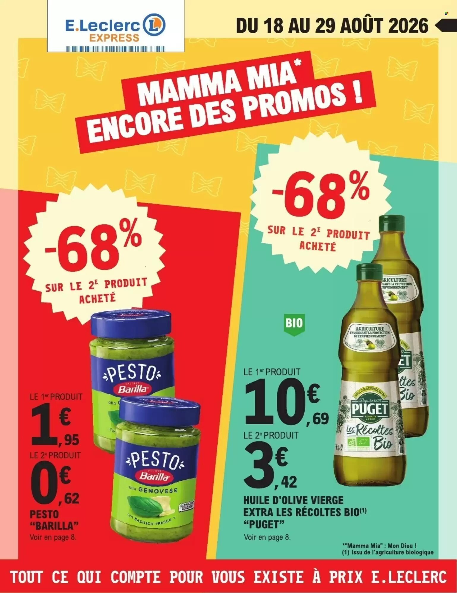 Prospectus promotionnel E.Leclerc Express valable à partir du 18/08/2026 - Page 1.
