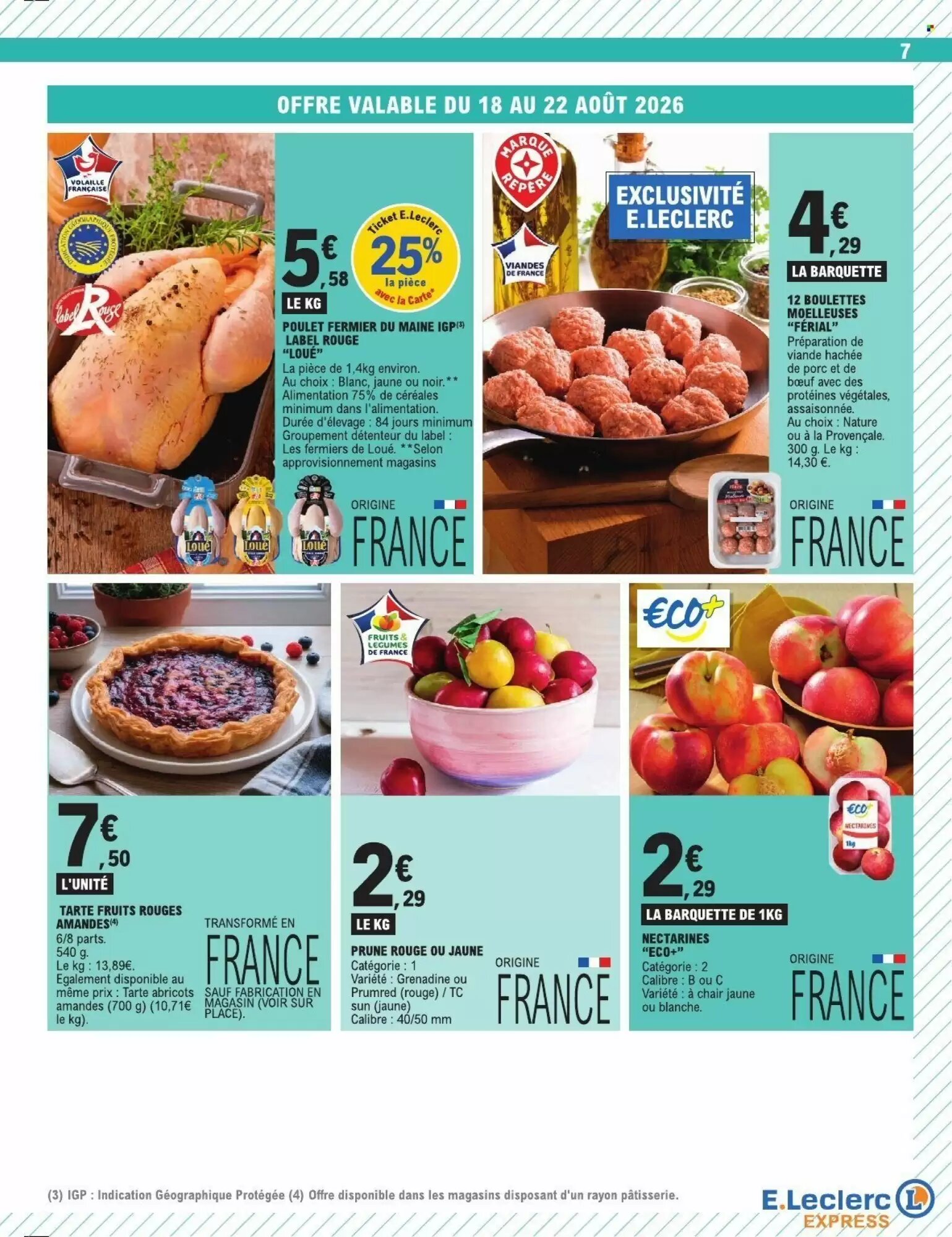 Prospectus promotionnel E.Leclerc Express valable à partir du 18/08/2026 - Page 7.
