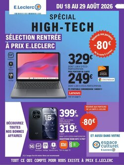 Prospectus promotionnel E.Leclerc valable à partir du 18/08/2026