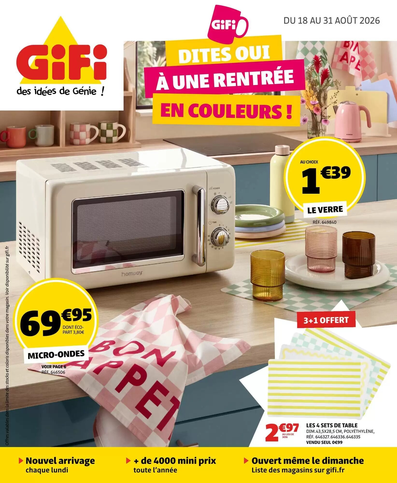 Prospectus promotionnel Gifi valable à partir du 18/08/2026 - Page 1.