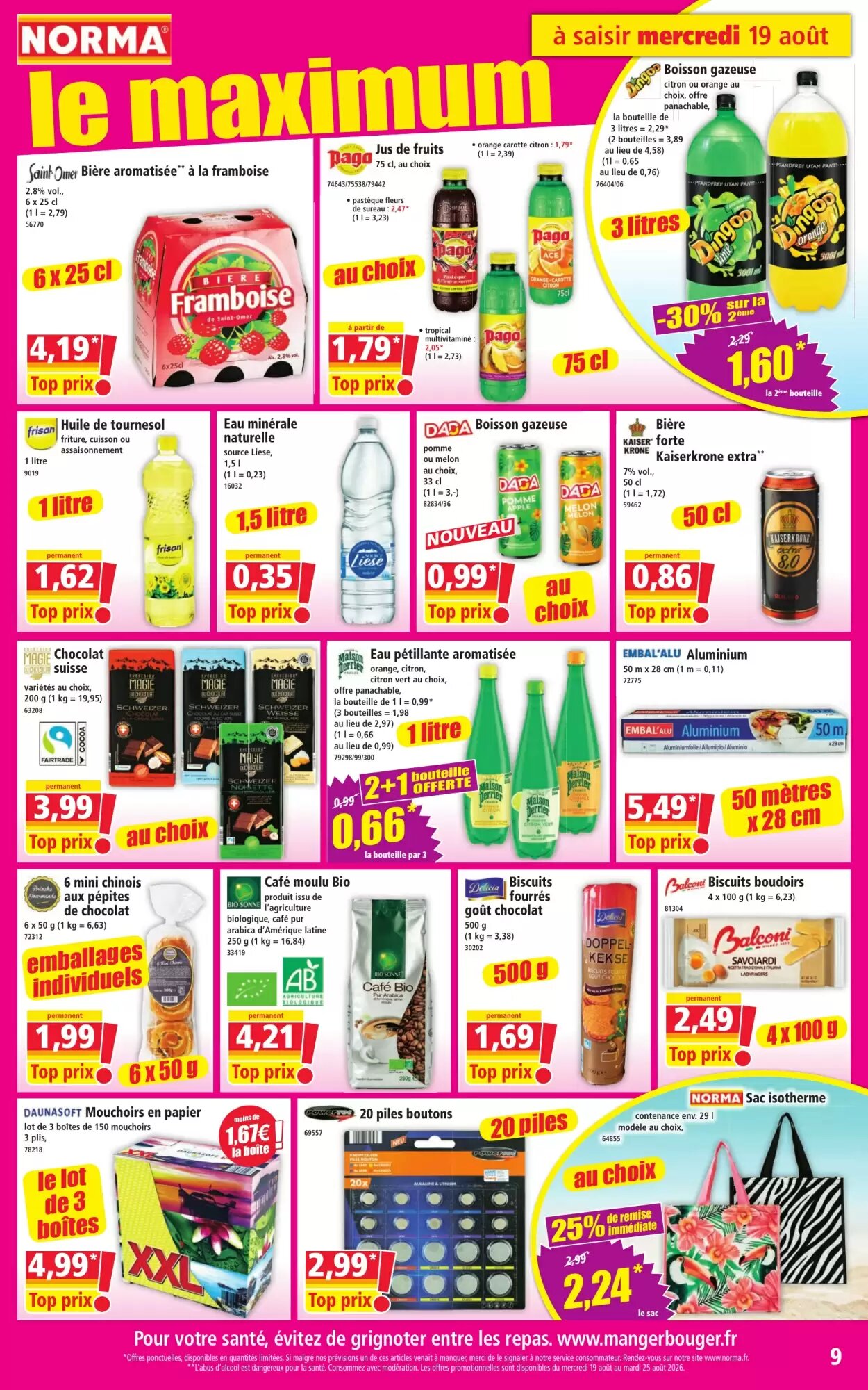 Prospectus promotionnel Norma valable à partir du 19/08/2026 - Page 9.