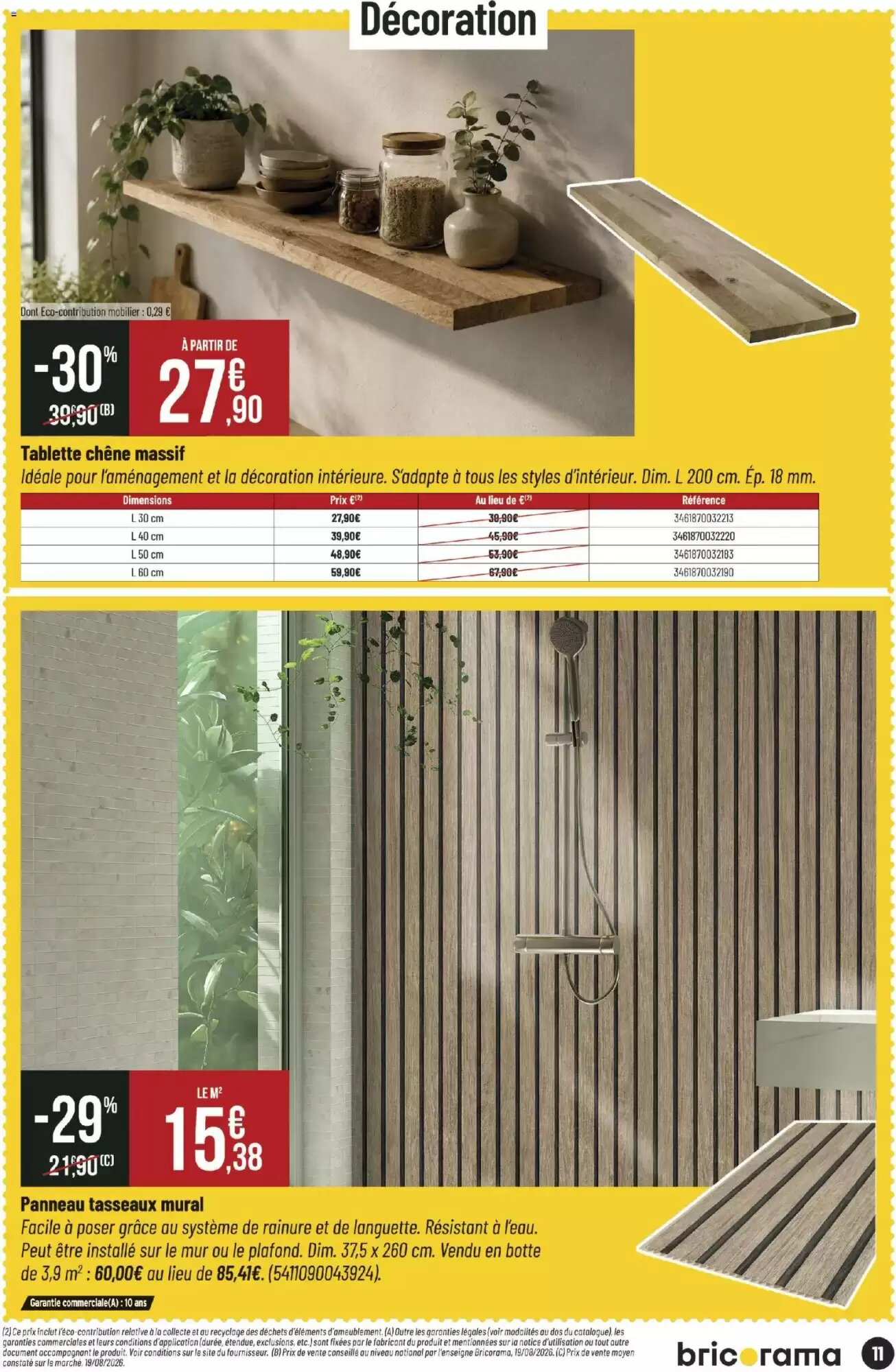 Prospectus promotionnel Bricorama valable à partir du 19/08/2026 - Page 11.