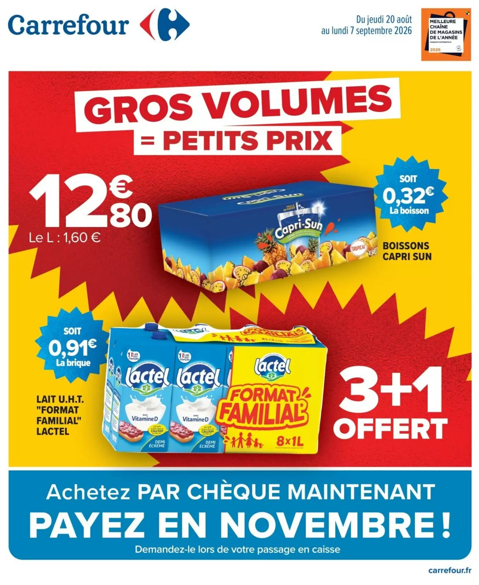 Prospectus promotionnel Carrefour valable à partir du 20/08/2026 - Page 1.