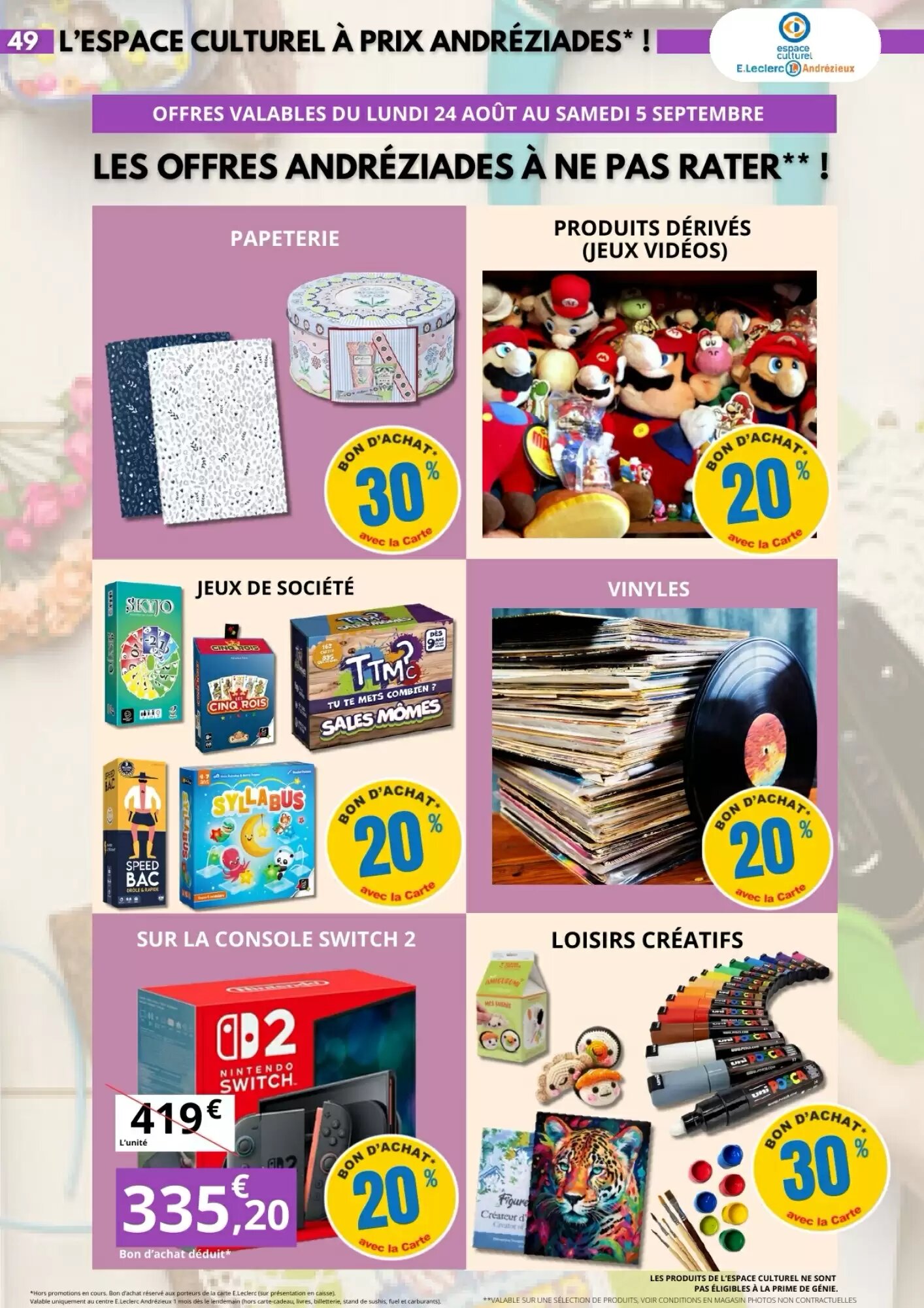 Prospectus promotionnel E.Leclerc valable à partir du 24/08/2026 - Page 49.