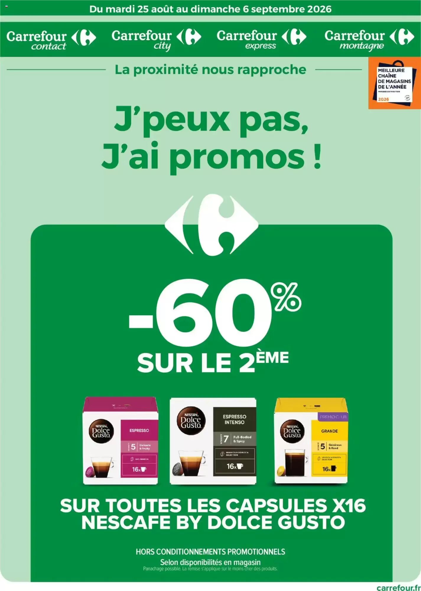 Prospectus promotionnel Carrefour valable à partir du 25/08/2026 - Page 1.
