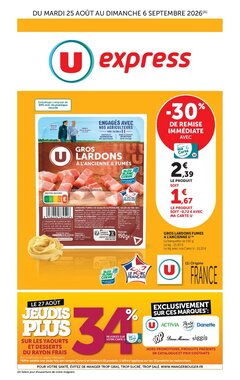Prospectus promotionnel U Express valable à partir du 25/08/2026