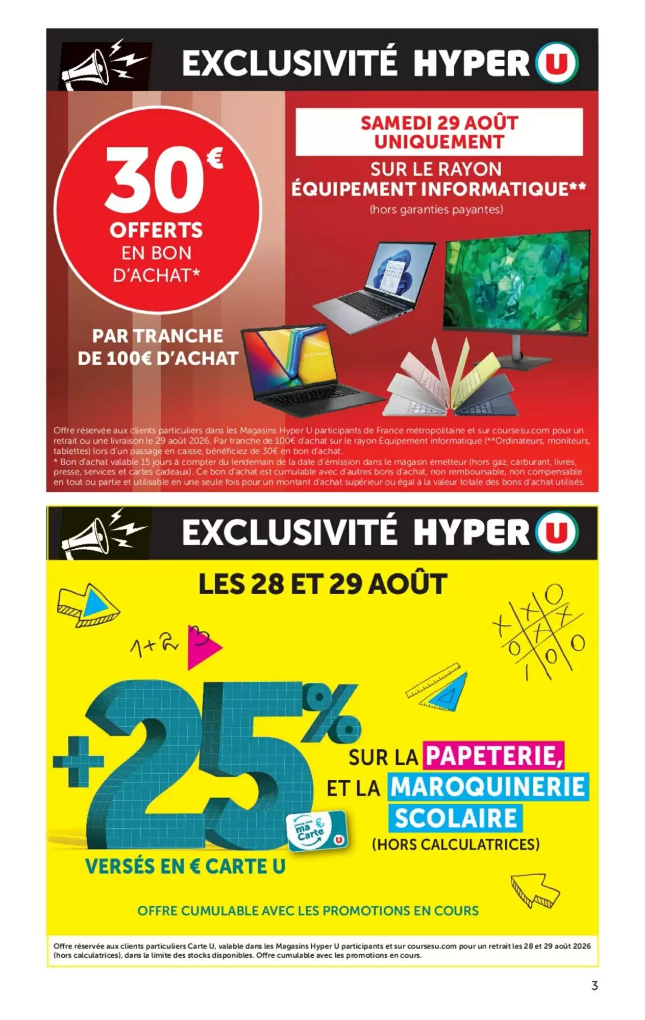 Prospectus promotionnel Hyper U valable à partir du 25/08/2026 - Page 3.