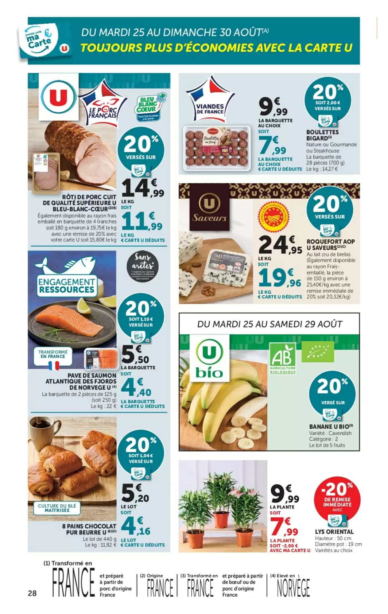 Prospectus promotionnel Super U valable à partir du 25/08/2026 - Page 28.