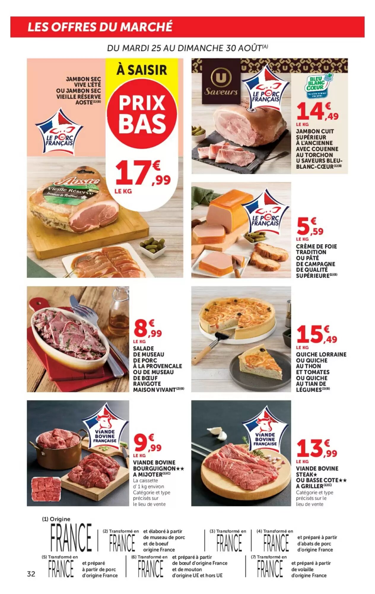 Prospectus promotionnel Super U valable à partir du 25/08/2026 - Page 32.