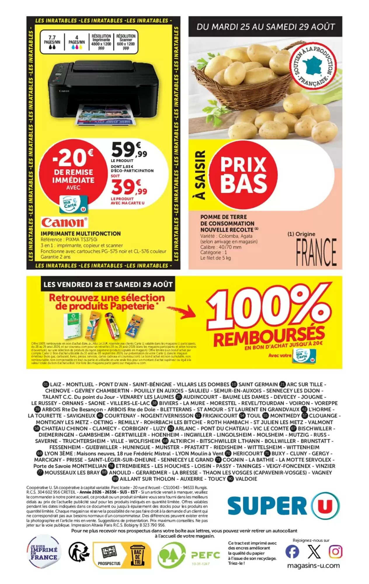 Prospectus promotionnel Super U valable à partir du 25/08/2026 - Page 40.