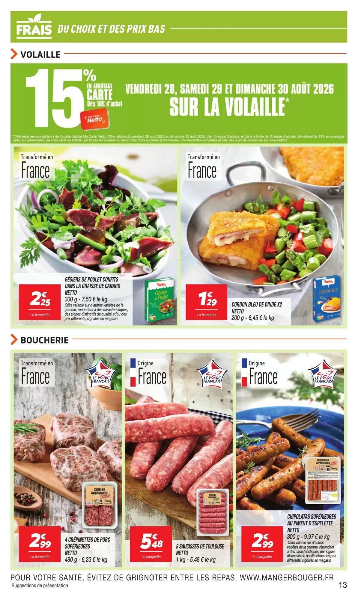Prospectus promotionnel Netto valable à partir du 25/08/2026 - Page 13.