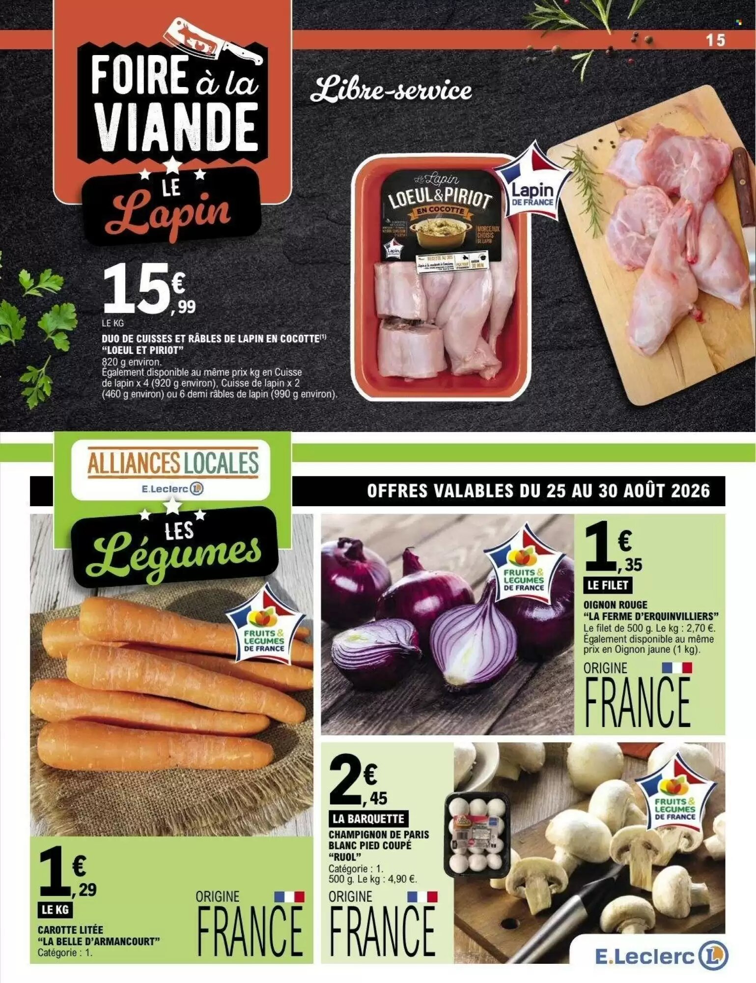 Prospectus promotionnel E.Leclerc valable à partir du 25/08/2026 - Page 15.