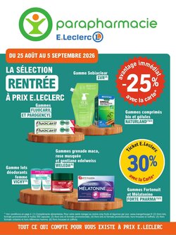 Prospectus promotionnel E.Leclerc Parapharmacie valable à partir du 25/08/2026