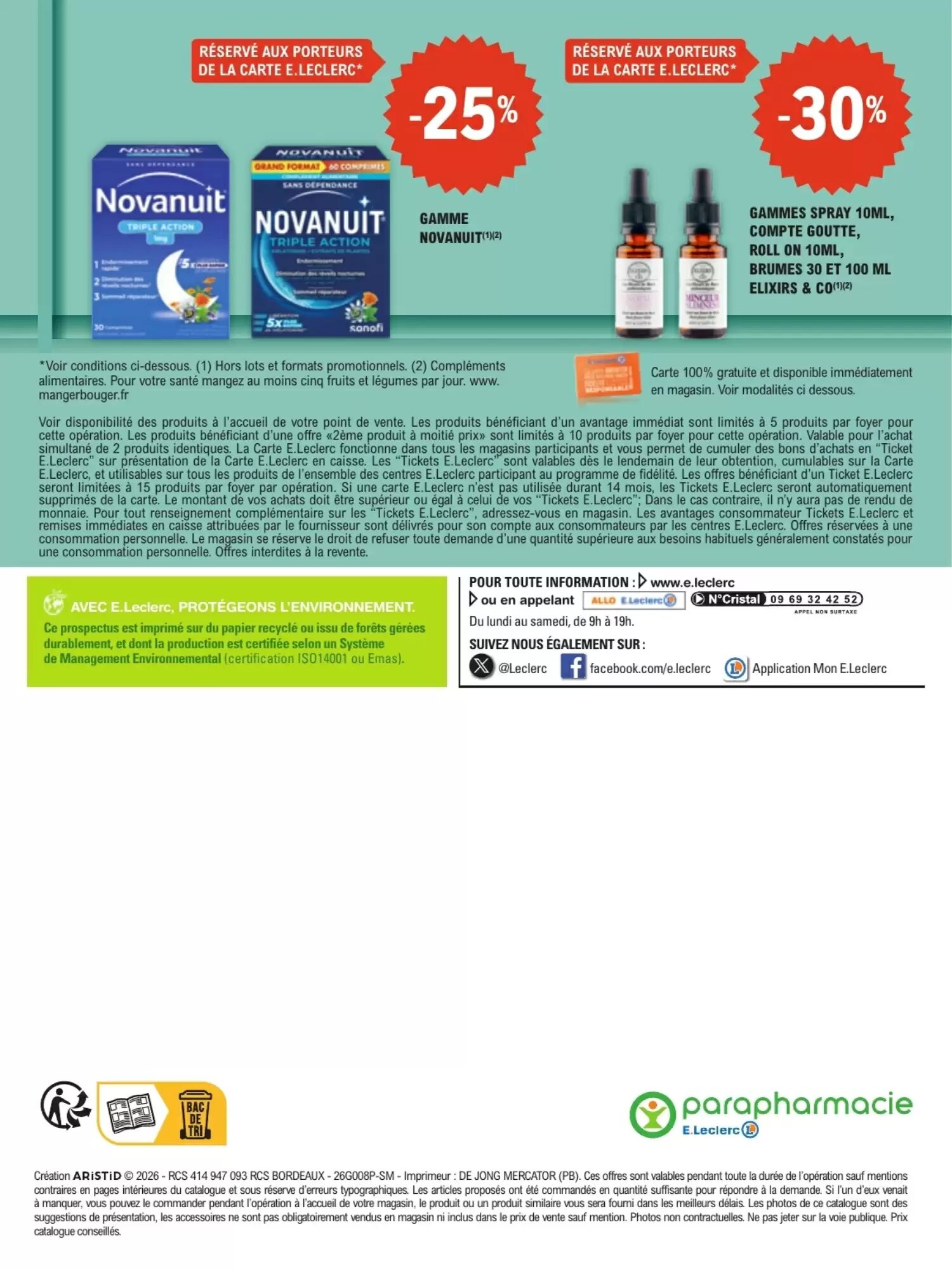 Prospectus promotionnel E.Leclerc Parapharmacie valable à partir du 25/08/2026 - Page 4.
