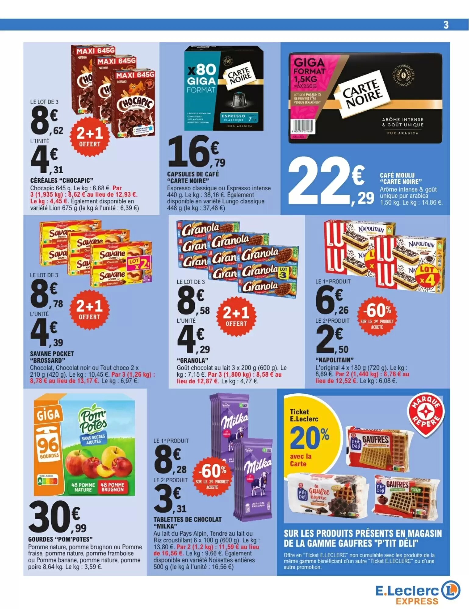 Prospectus promotionnel E.Leclerc Express valable à partir du 25/08/2026 - Page 3.