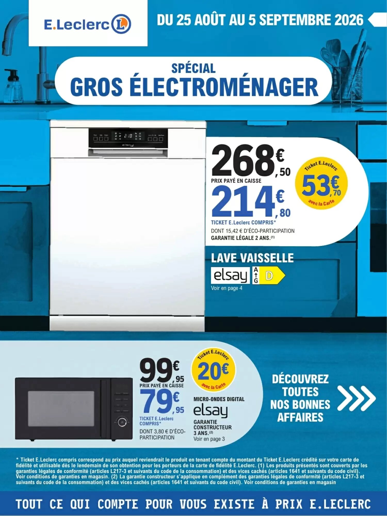 Prospectus promotionnel E.Leclerc valable à partir du 25/08/2026 - Page 1.