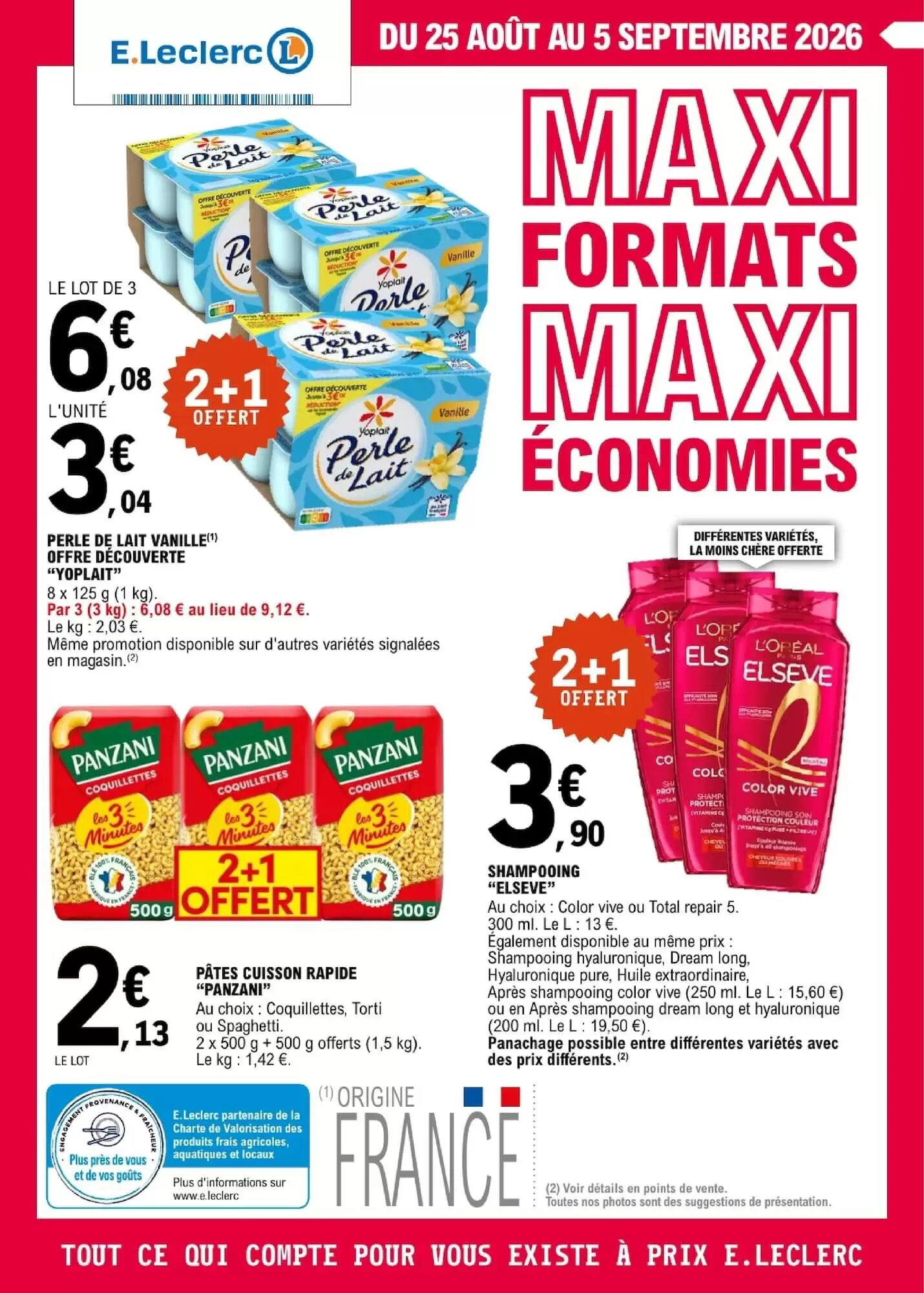 Prospectus promotionnel E.Leclerc valable à partir du 25/08/2026 - Page 1.