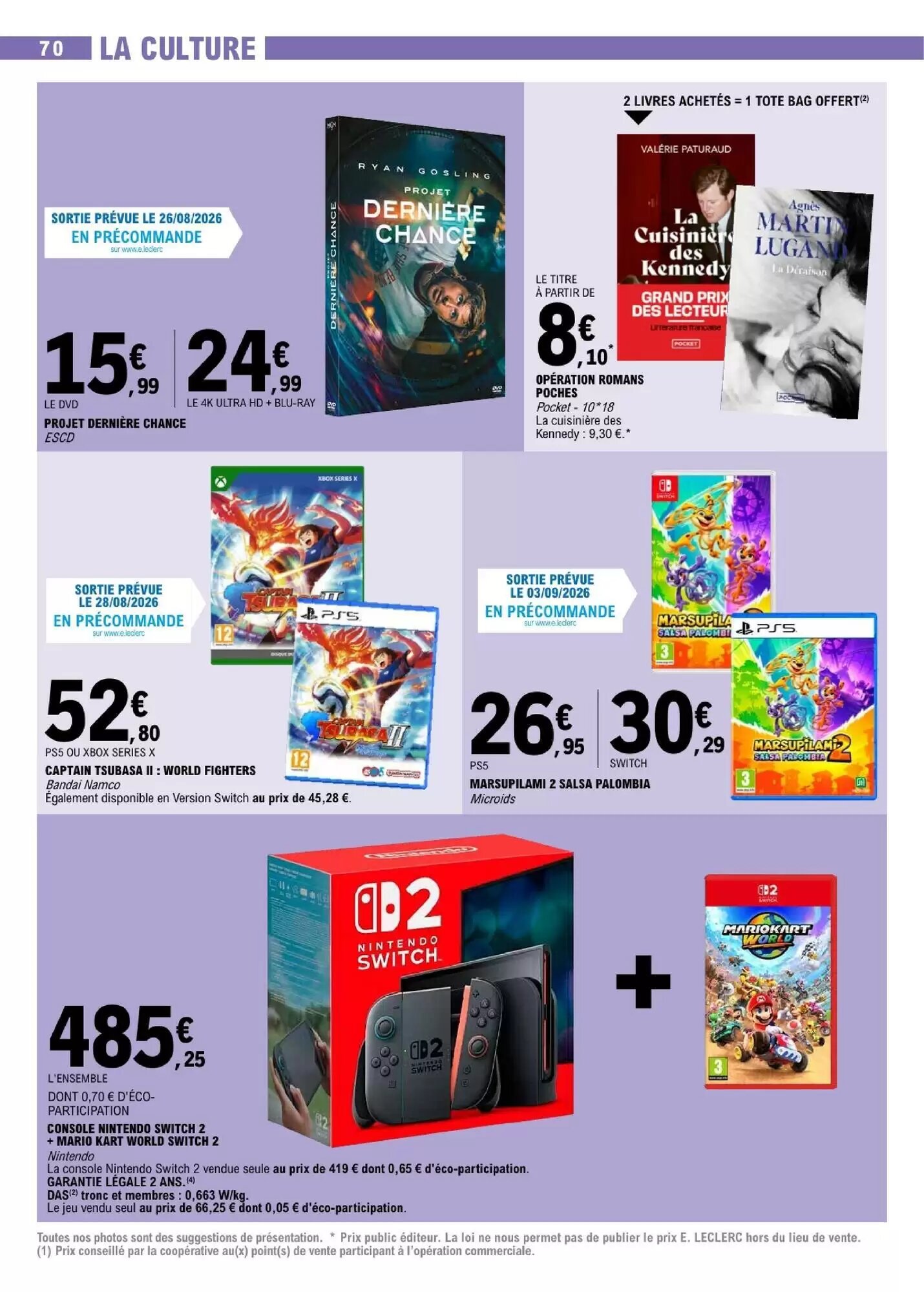 Prospectus promotionnel E.Leclerc valable à partir du 25/08/2026 - Page 70.