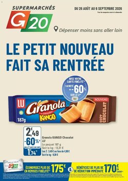 Prospectus promotionnel G20 valable à partir du 26/08/2026