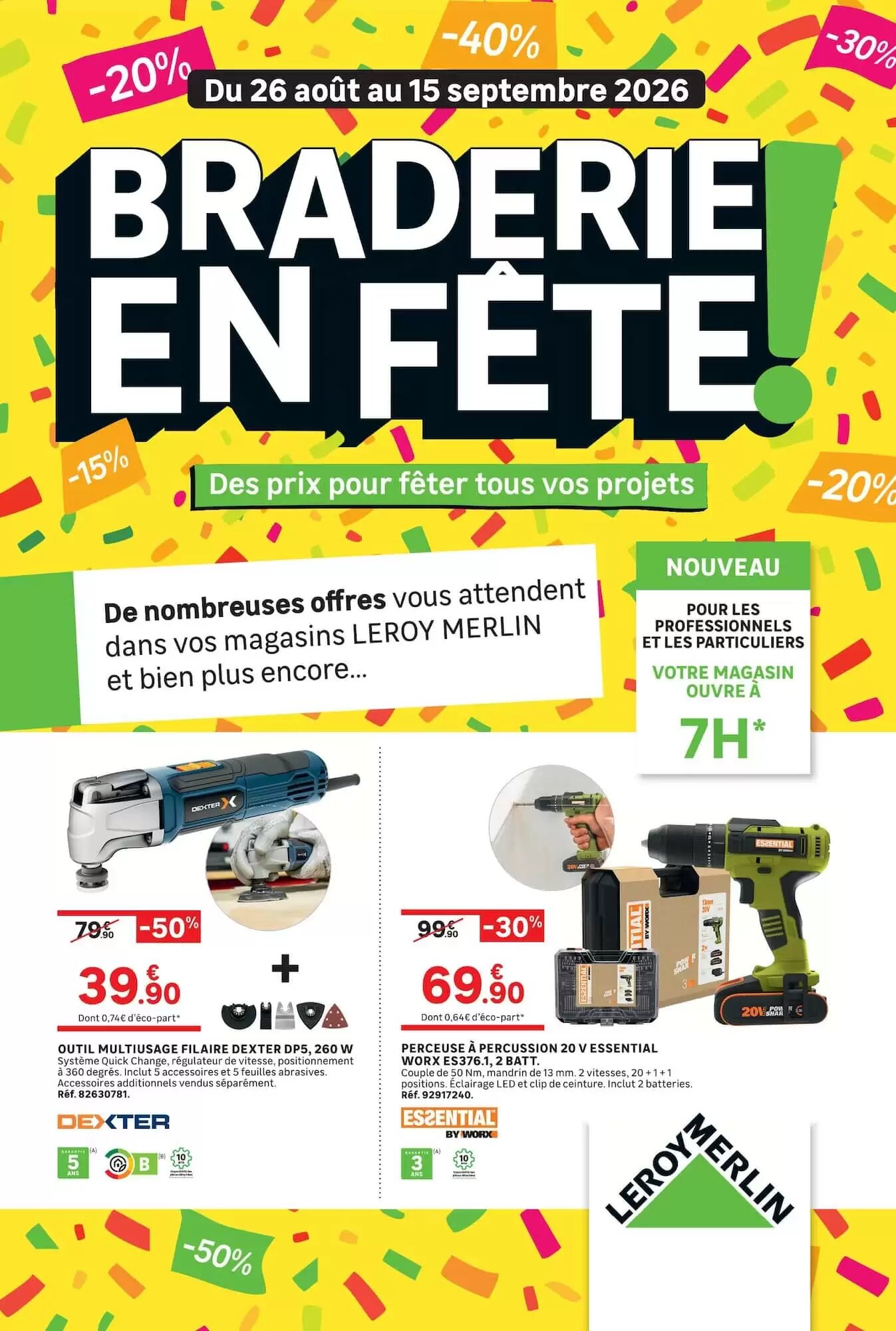 Prospectus promotionnel Leroy Merlin valable à partir du 26/08/2026 - Page 1.